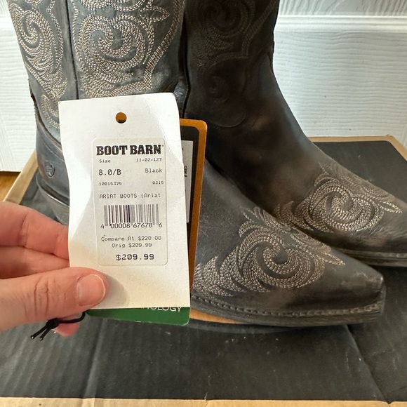 Ariat Charcoal Embroidered Western Boots - Picture 2 of 3